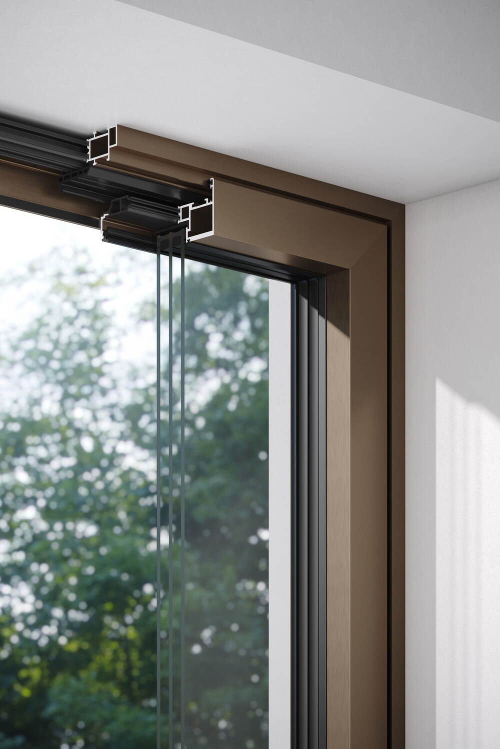 WIS95窄边内开窗（突出隔热条、三玻两腔)