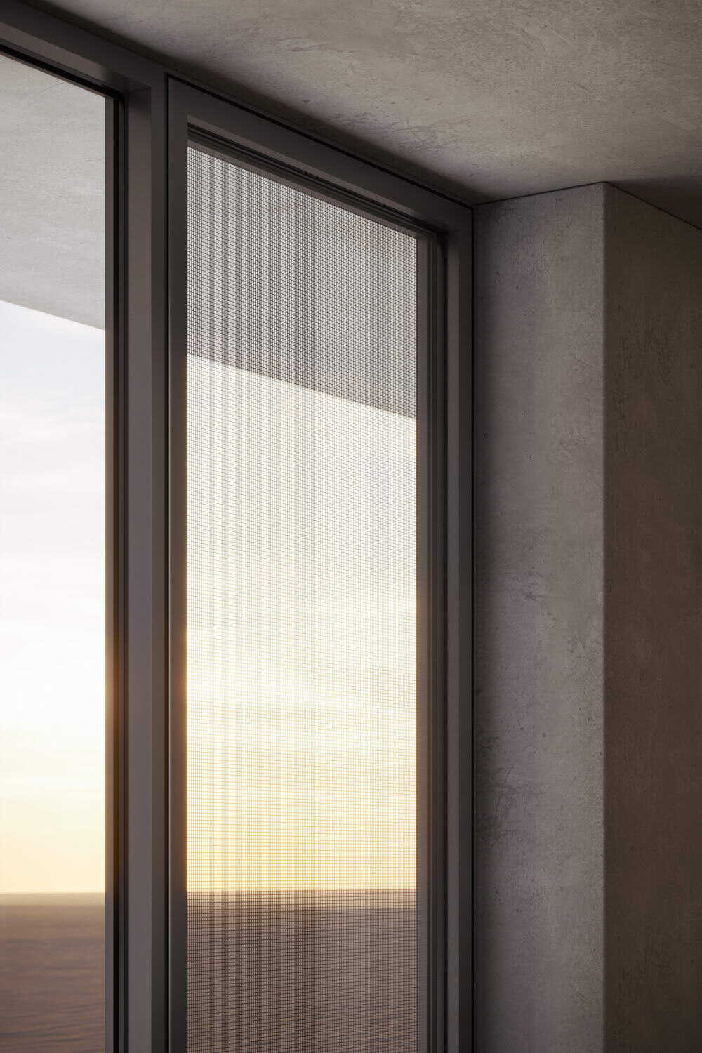 WIYS106窄边内开窗纱一体-细节