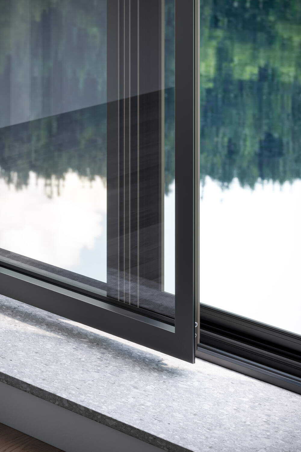 悦界90内倒侧滑窗-特写